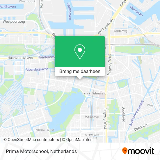 Prima Motorschool kaart