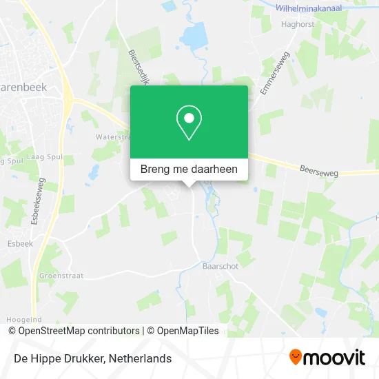 De Hippe Drukker kaart