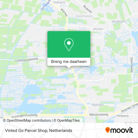 Vinted Go Parcel Shop kaart