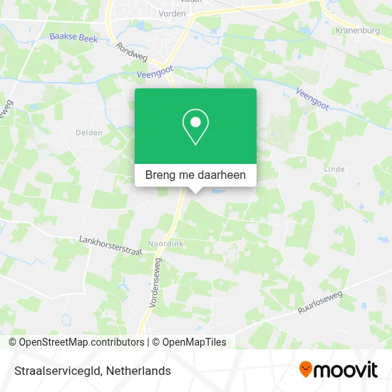 Straalservicegld kaart