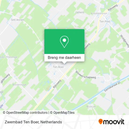 Zwembad Ten Boer kaart