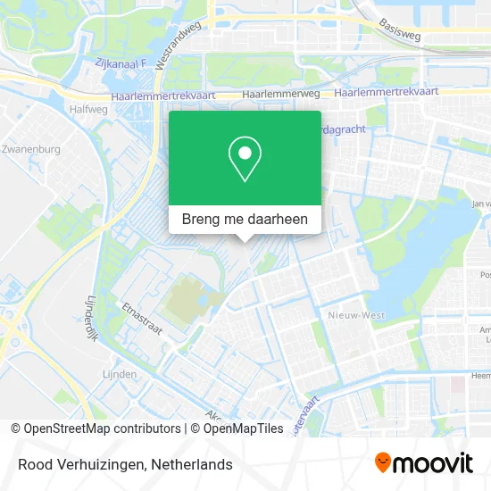 Rood Verhuizingen kaart