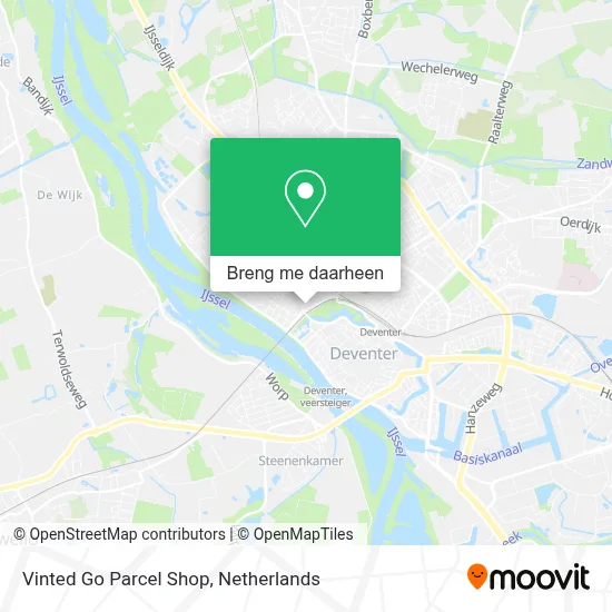 Vinted Go Parcel Shop kaart