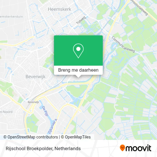 Rijschool Broekpolder kaart