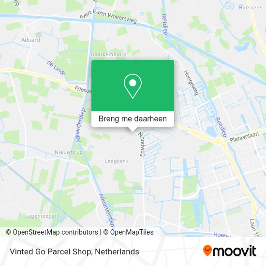 Vinted Go Parcel Shop kaart