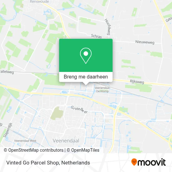 Vinted Go Parcel Shop kaart