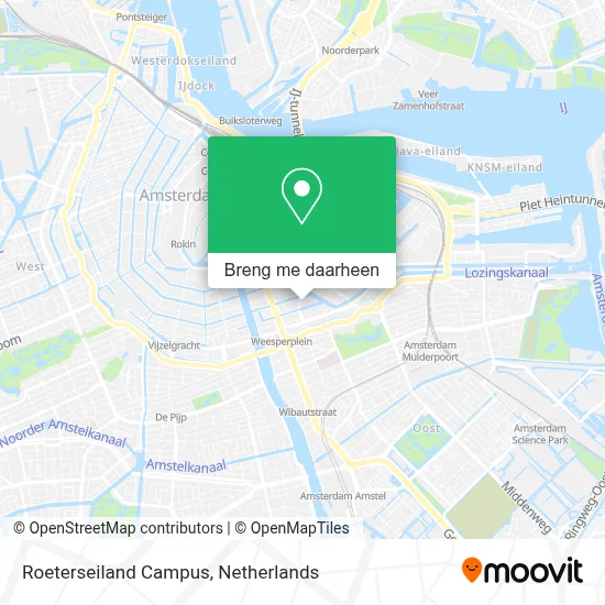 Roeterseiland Campus kaart