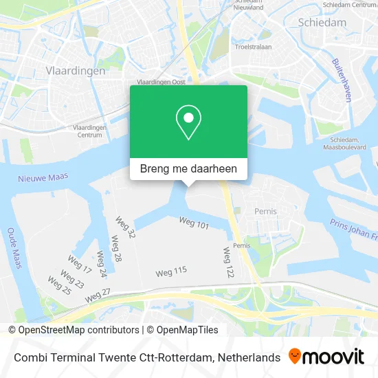 Combi Terminal Twente Ctt-Rotterdam kaart