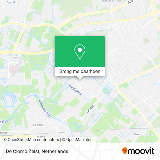 De Clomp Zeist kaart