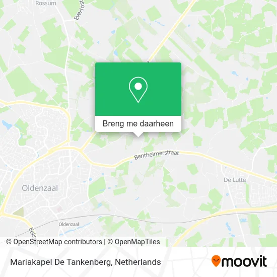 Mariakapel De Tankenberg kaart