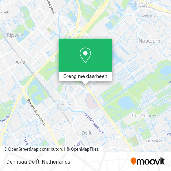 Denhaag Delft kaart