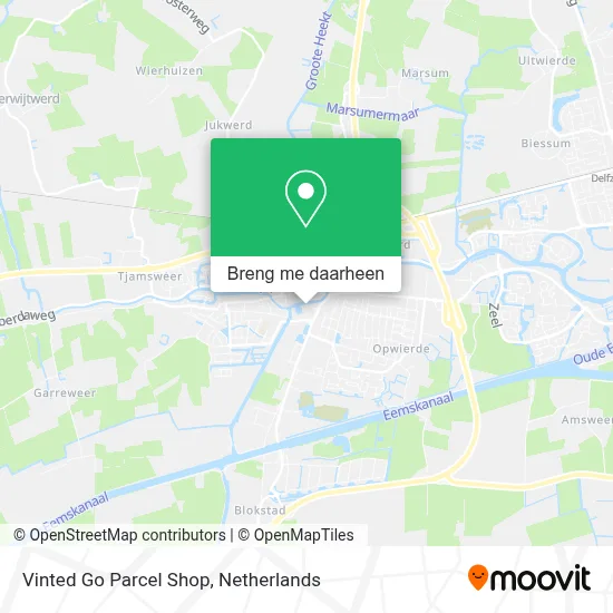 Vinted Go Parcel Shop kaart