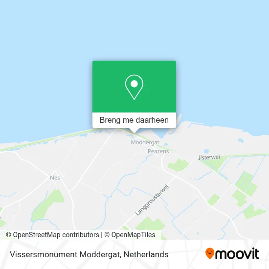 Vissersmonument Moddergat kaart
