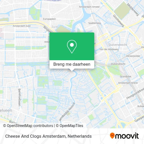 Cheese And Clogs Amsterdam kaart