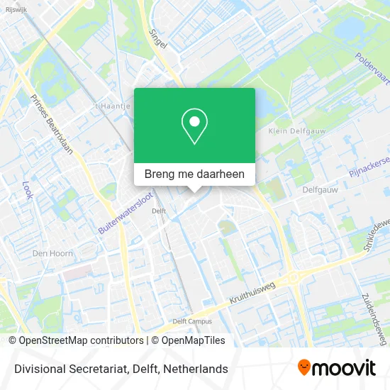 Divisional Secretariat, Delft kaart