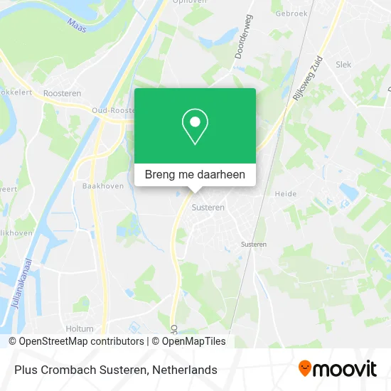 Plus Crombach Susteren kaart
