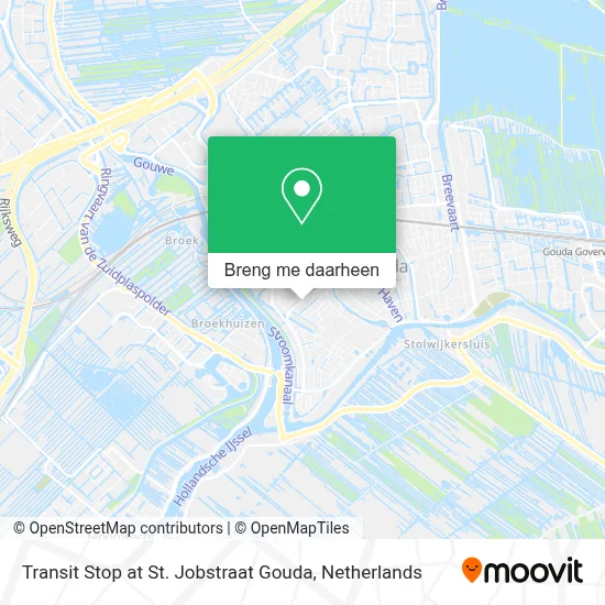 Transit Stop at St. Jobstraat Gouda kaart