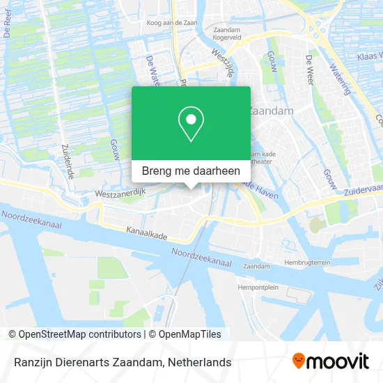 Ranzijn Dierenarts Zaandam kaart