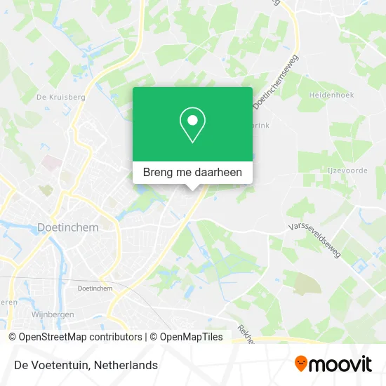 De Voetentuin kaart