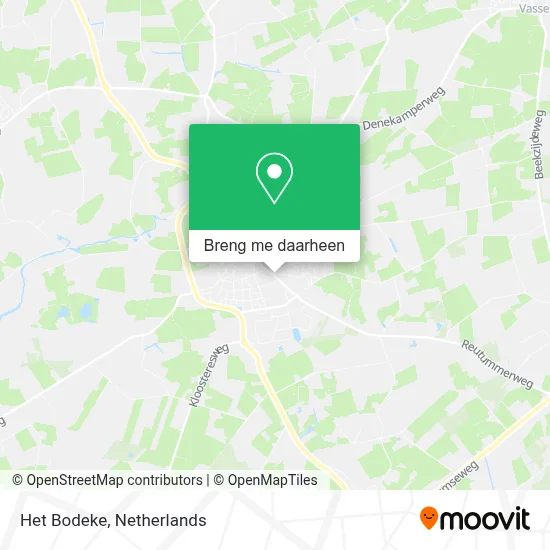 Het Bodeke kaart