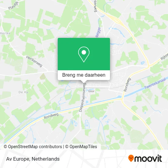 Av Europe kaart
