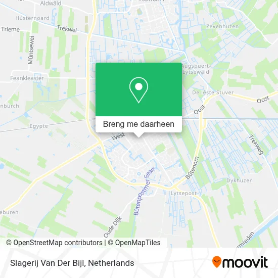 Slagerij Van Der Bijl kaart
