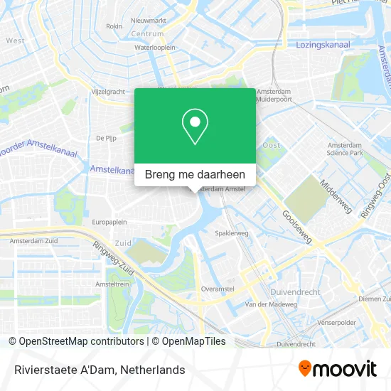Rivierstaete A'Dam kaart