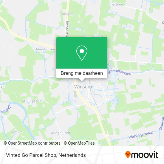 Vinted Go Parcel Shop kaart