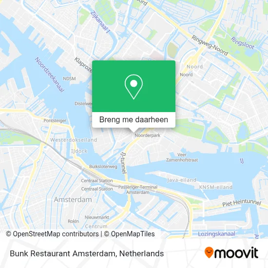 Bunk Restaurant Amsterdam kaart