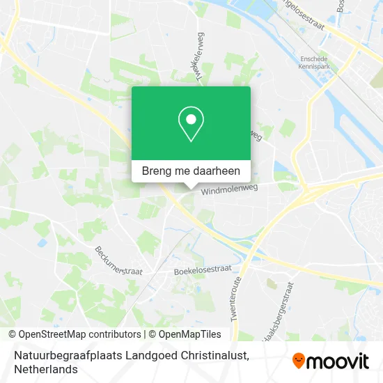 Natuurbegraafplaats Landgoed Christinalust kaart