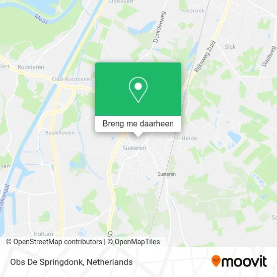 Obs De Springdonk kaart