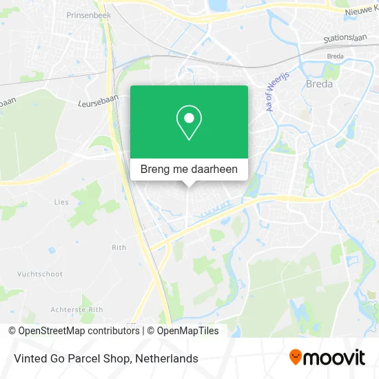 Vinted Go Parcel Shop kaart