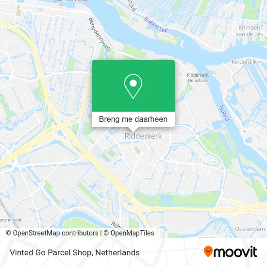 Vinted Go Parcel Shop kaart
