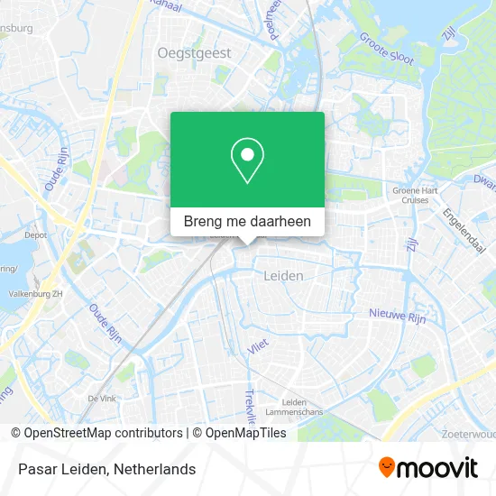 Pasar Leiden kaart