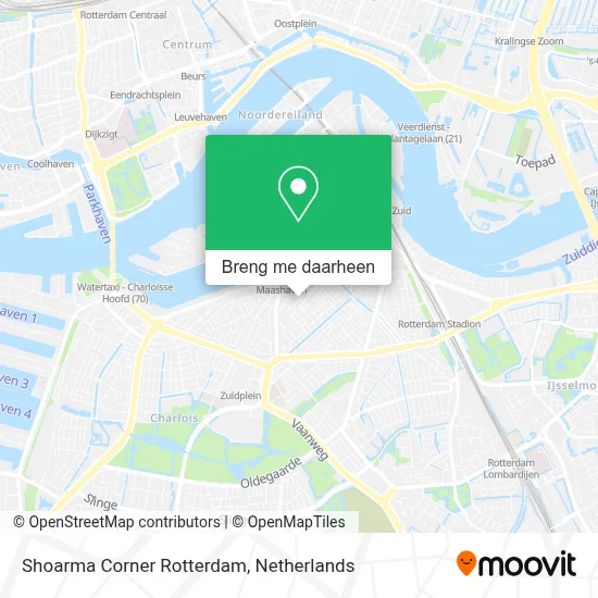 Shoarma Corner Rotterdam kaart