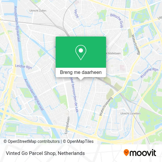 Vinted Go Parcel Shop kaart