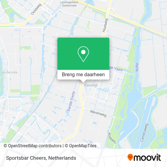 Sportsbar Cheers kaart