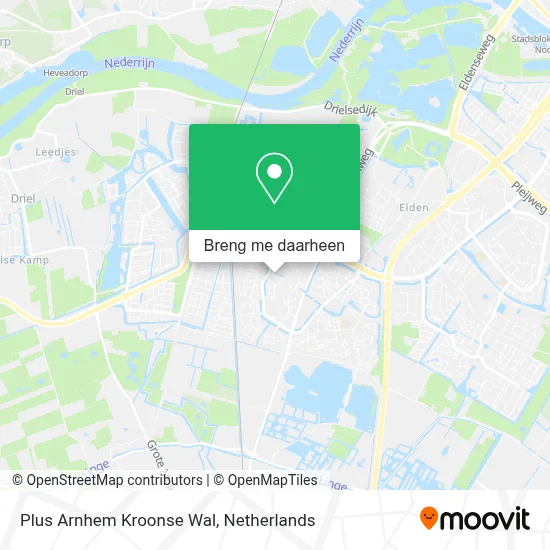 Plus Arnhem Kroonse Wal kaart