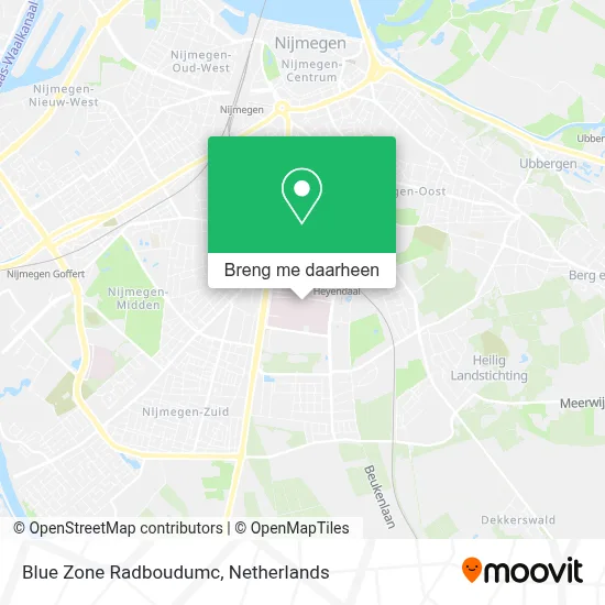 Blue Zone Radboudumc kaart