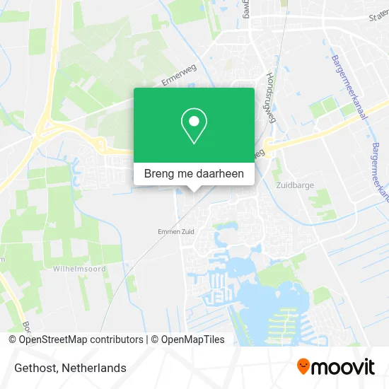 Gethost kaart