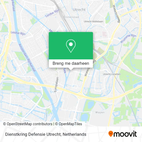 Dienstkring Defensie Utrecht kaart