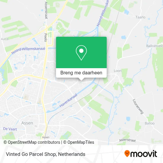 Vinted Go Parcel Shop kaart