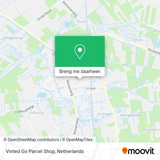 Vinted Go Parcel Shop kaart