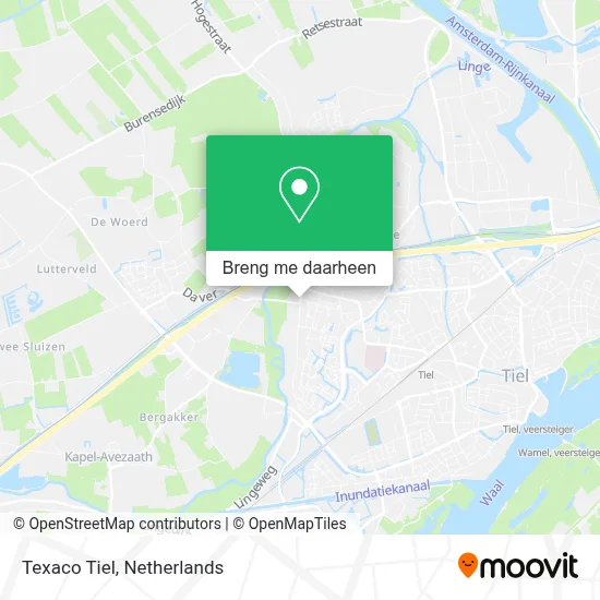 Texaco Tiel kaart