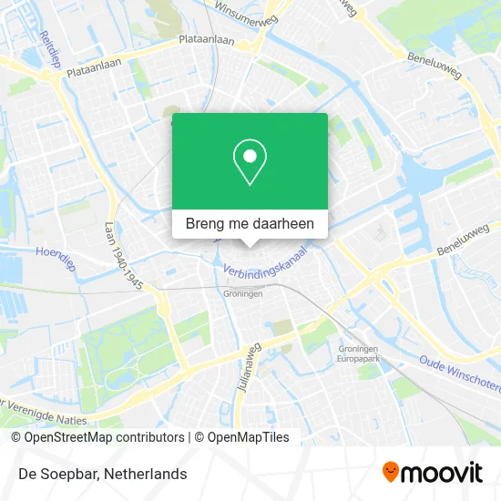 De Soepbar kaart