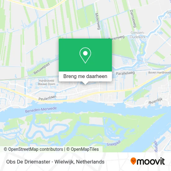 Obs De Driemaster - Wielwijk kaart