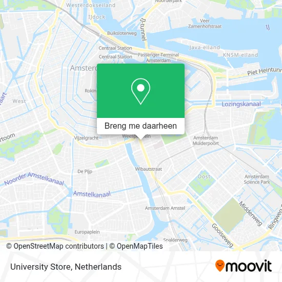 University Store kaart
