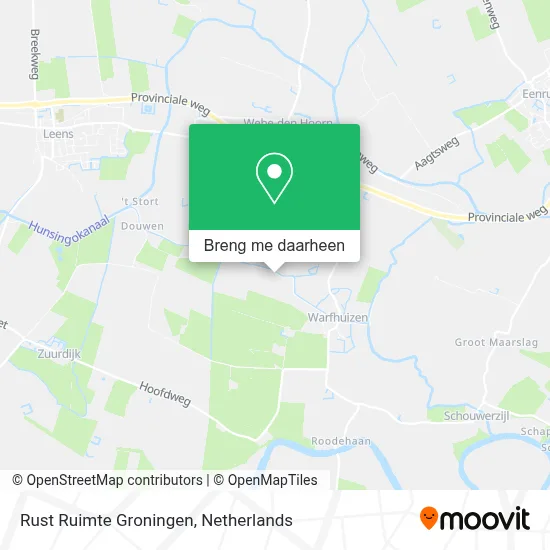 Rust Ruimte Groningen kaart