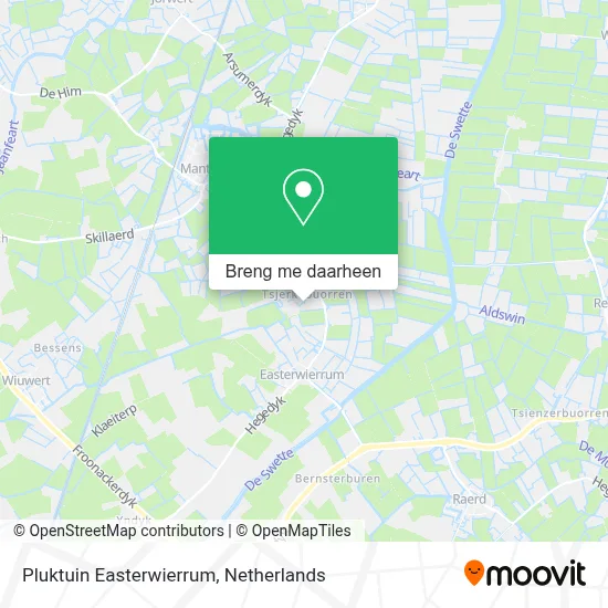 Pluktuin Easterwierrum kaart