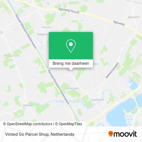 Vinted Go Parcel Shop kaart
